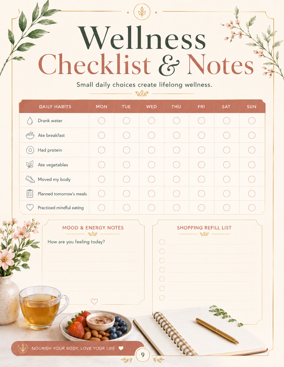 Day 7 meal plan page completing the week of meals