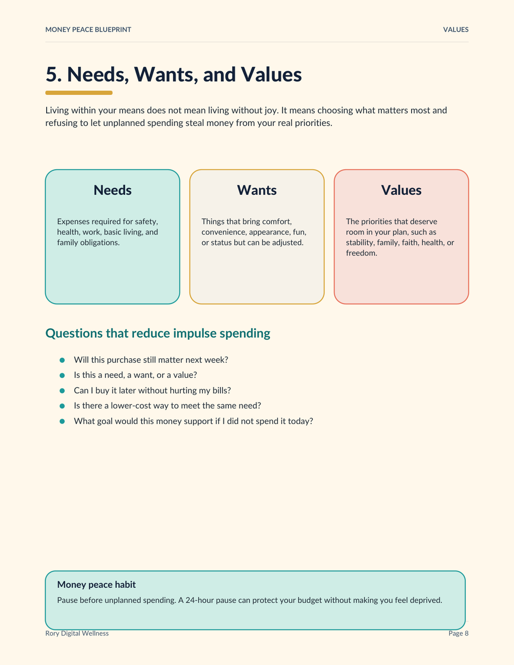 Money Peace Blueprint ebook preview page 8