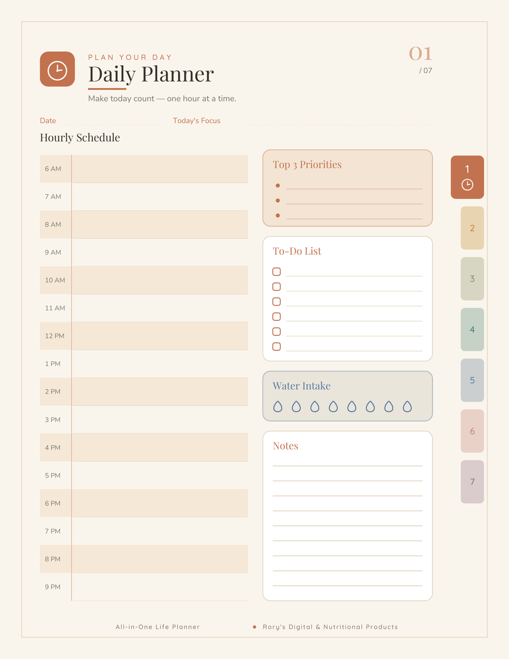 Life Planner — daily planner layout