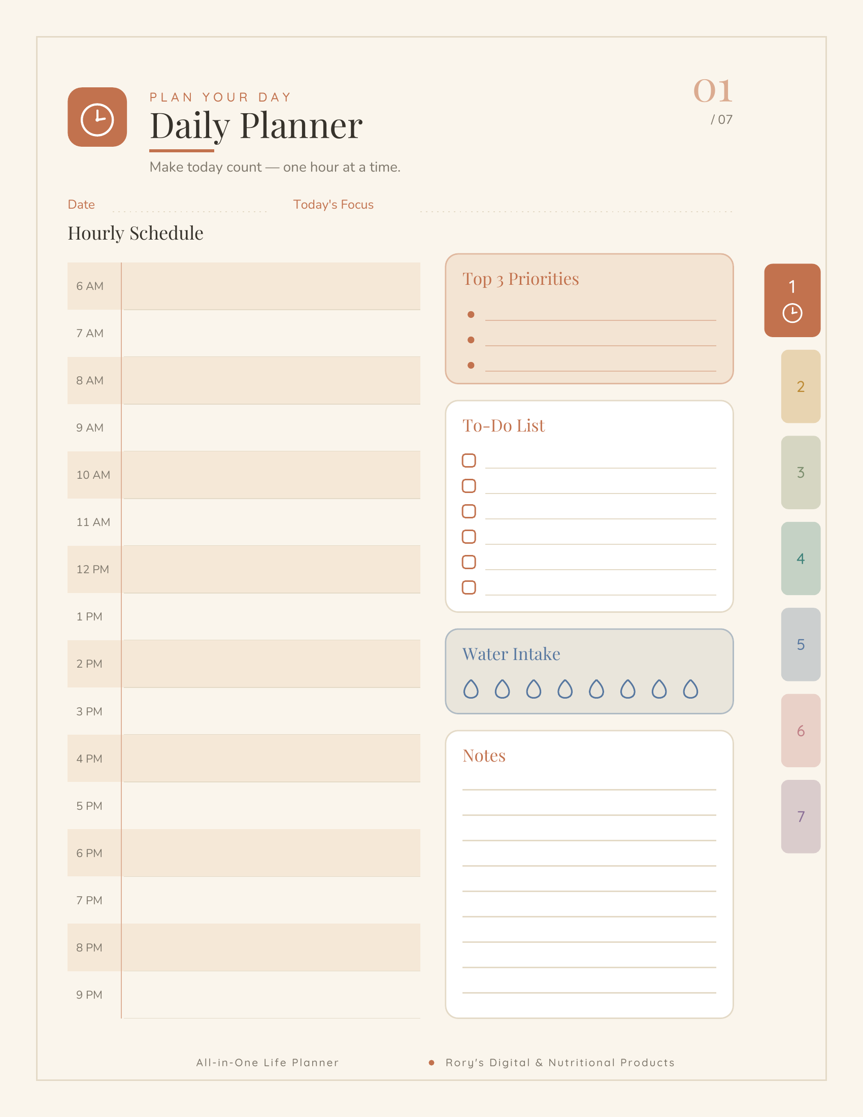 Life Planner — daily planner layout