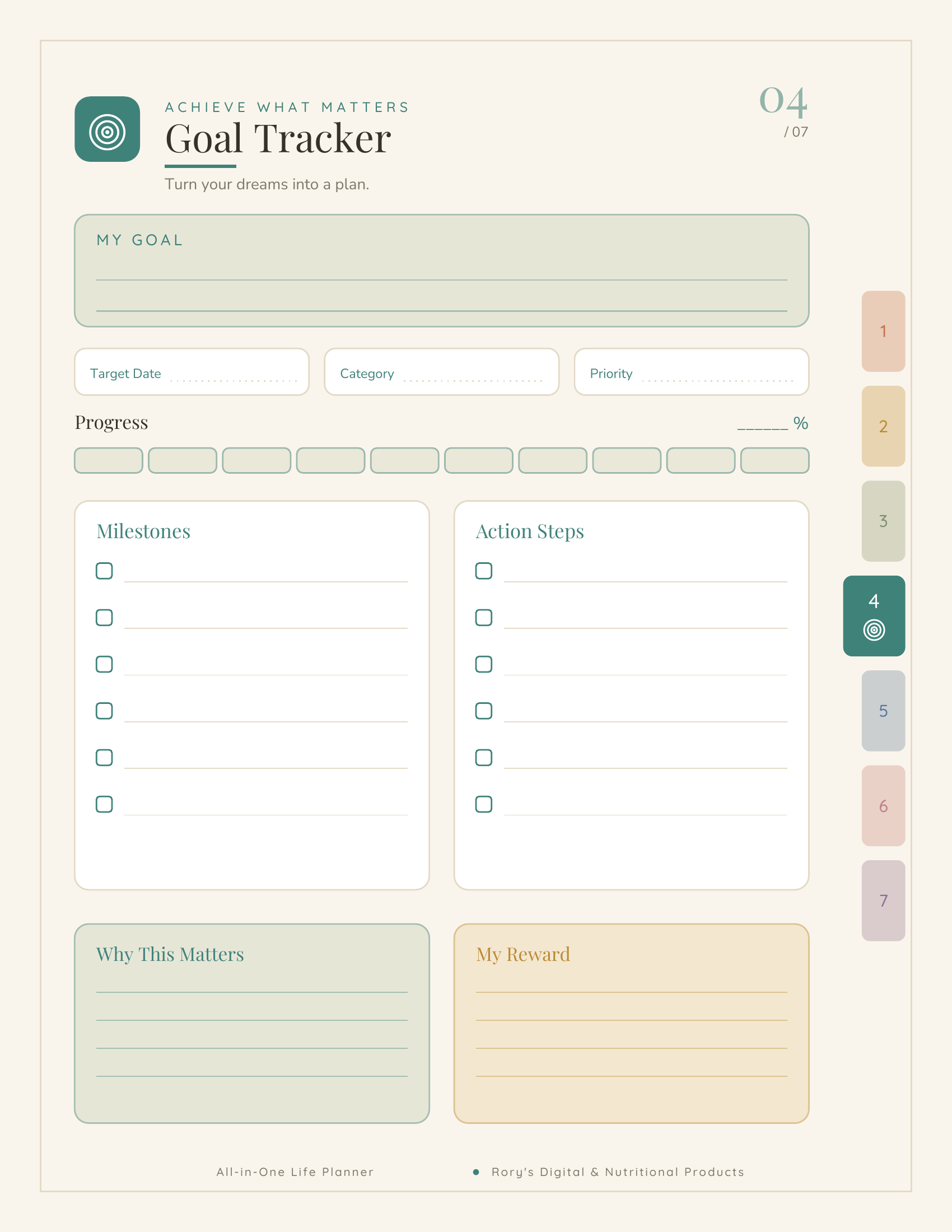 Life Planner — goal tracker