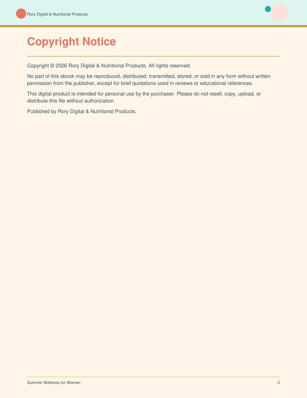 Summer Wellness for Women — page 2