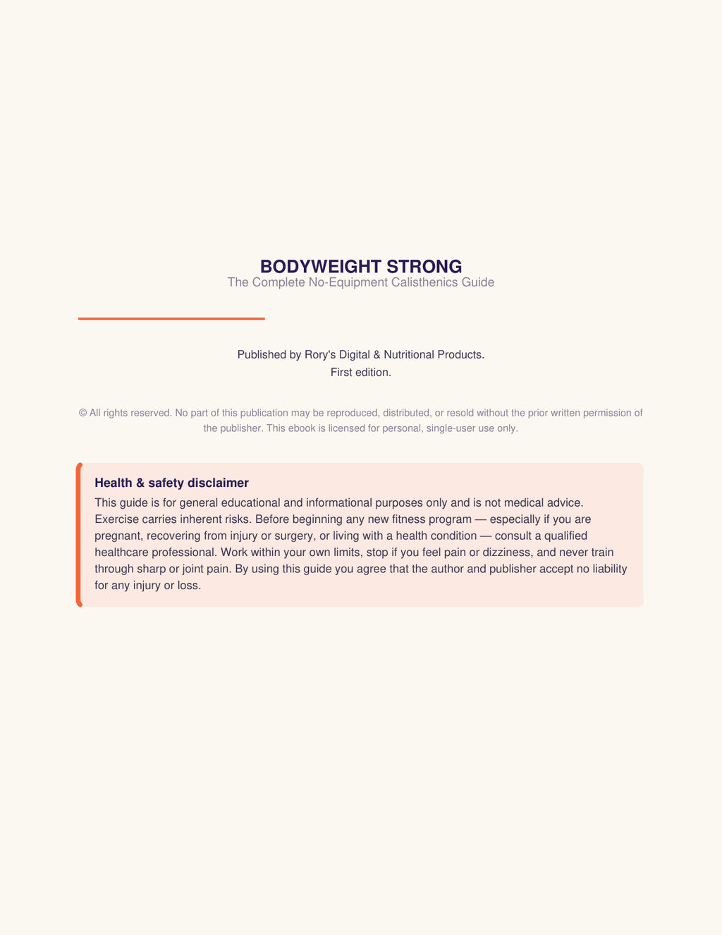 Bodyweight Calisthenics Guide — page 2