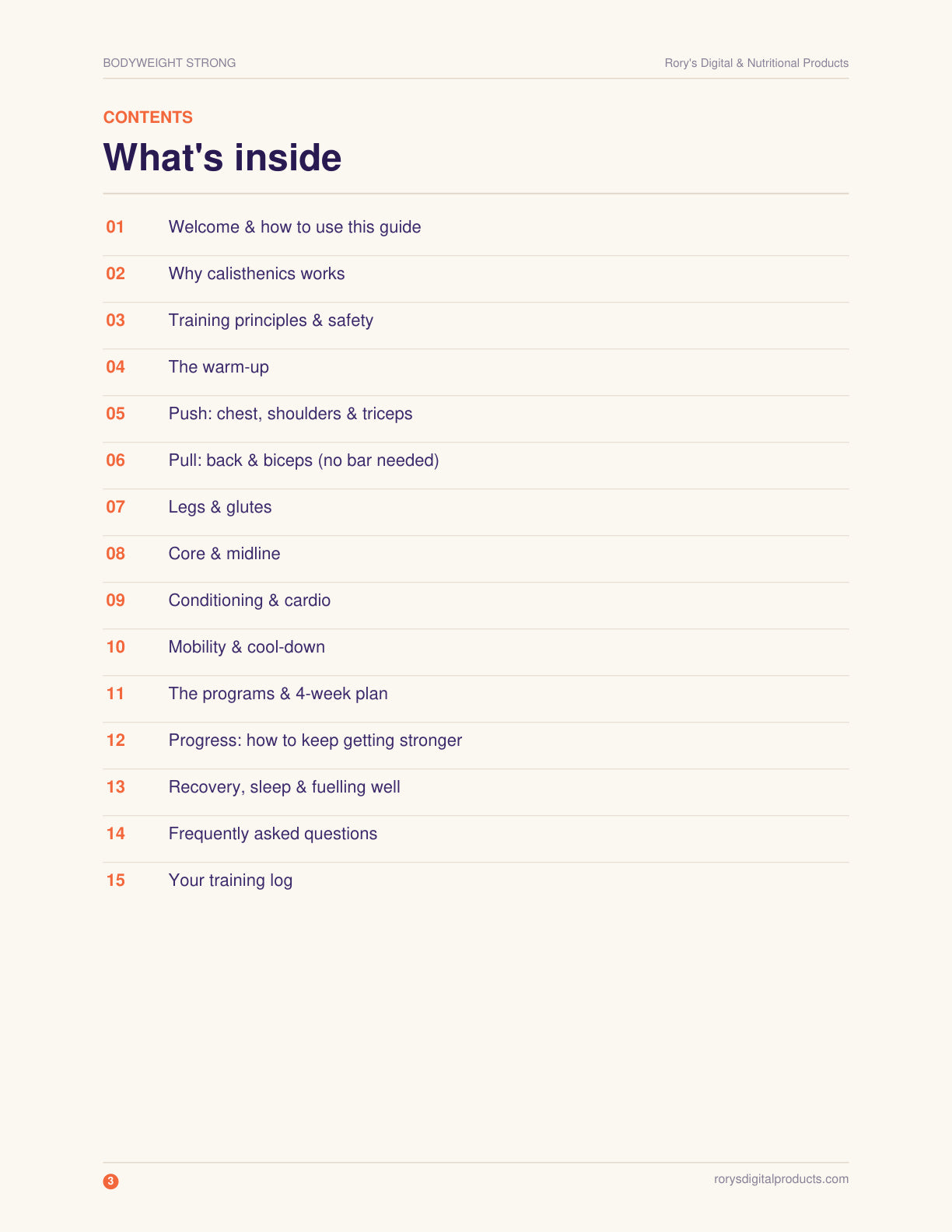 Bodyweight Calisthenics Guide — page 3