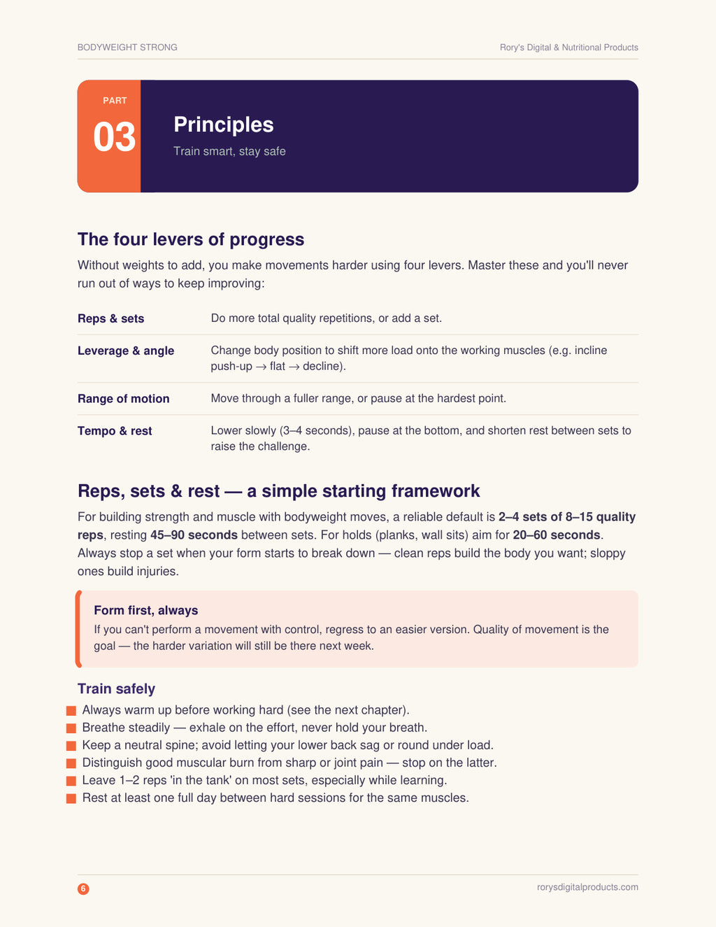 Bodyweight Calisthenics Guide — page 6