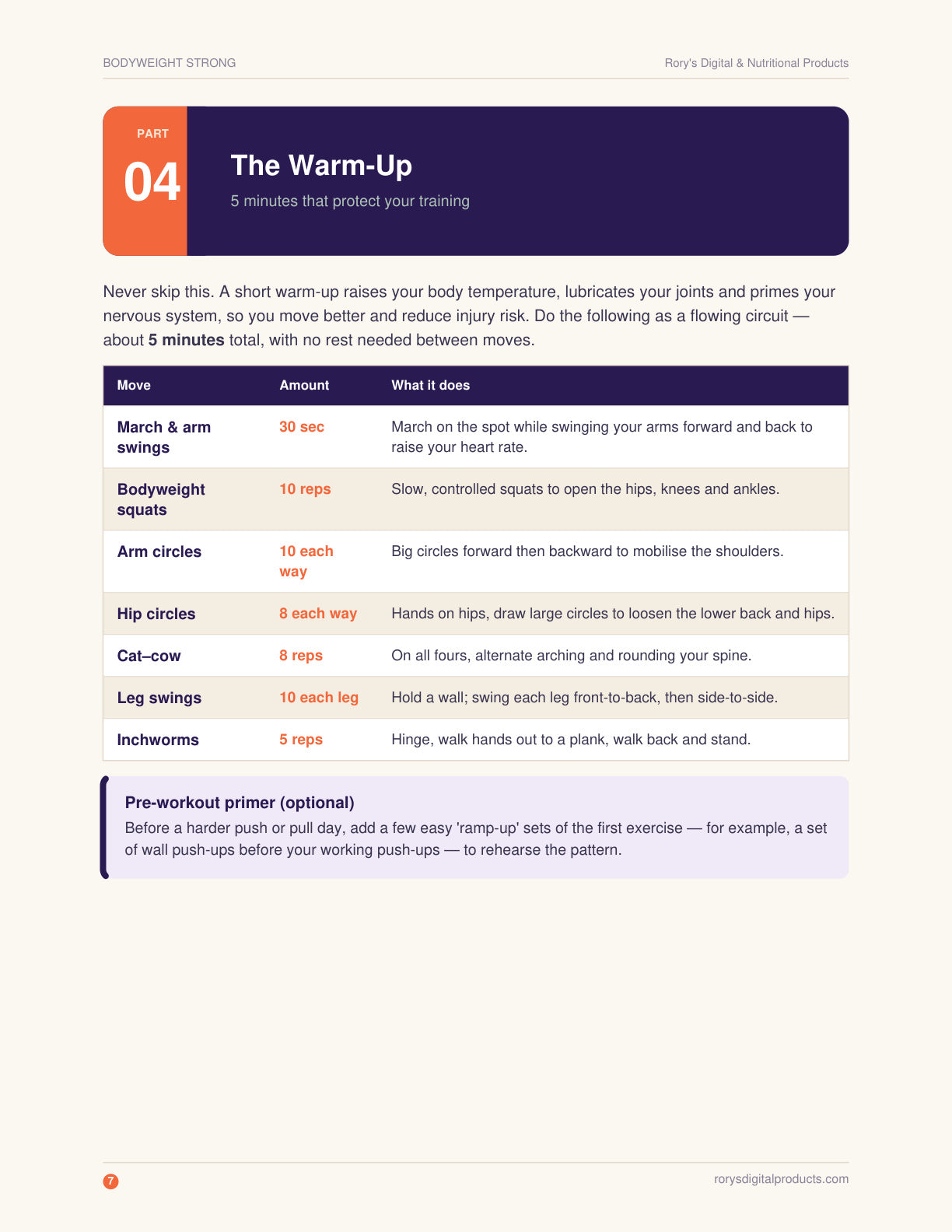 Bodyweight Calisthenics Guide — page 7