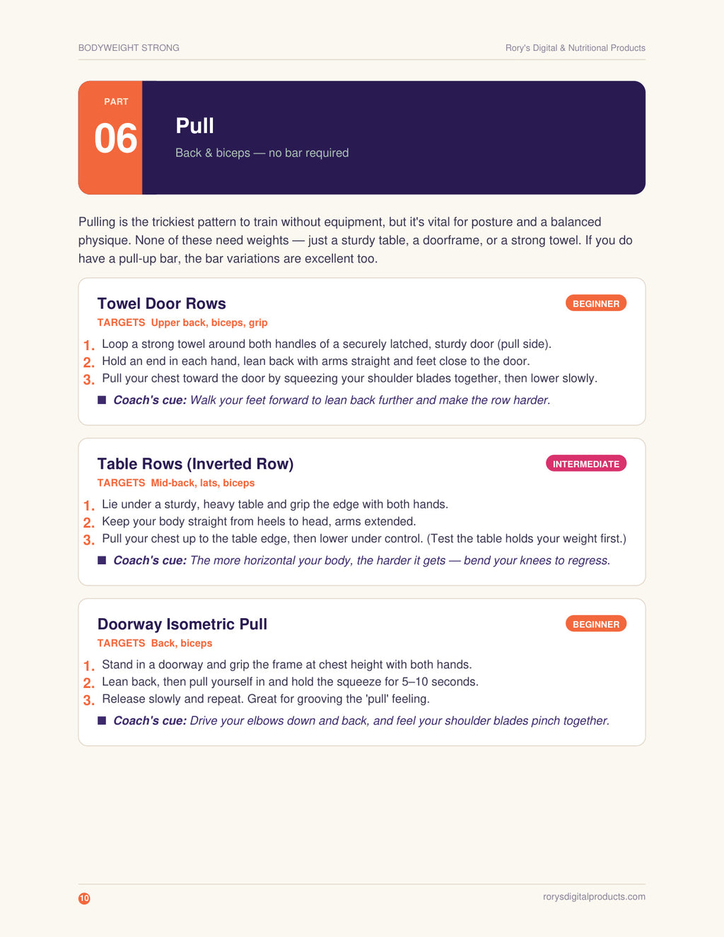 Bodyweight Calisthenics Guide — page 10