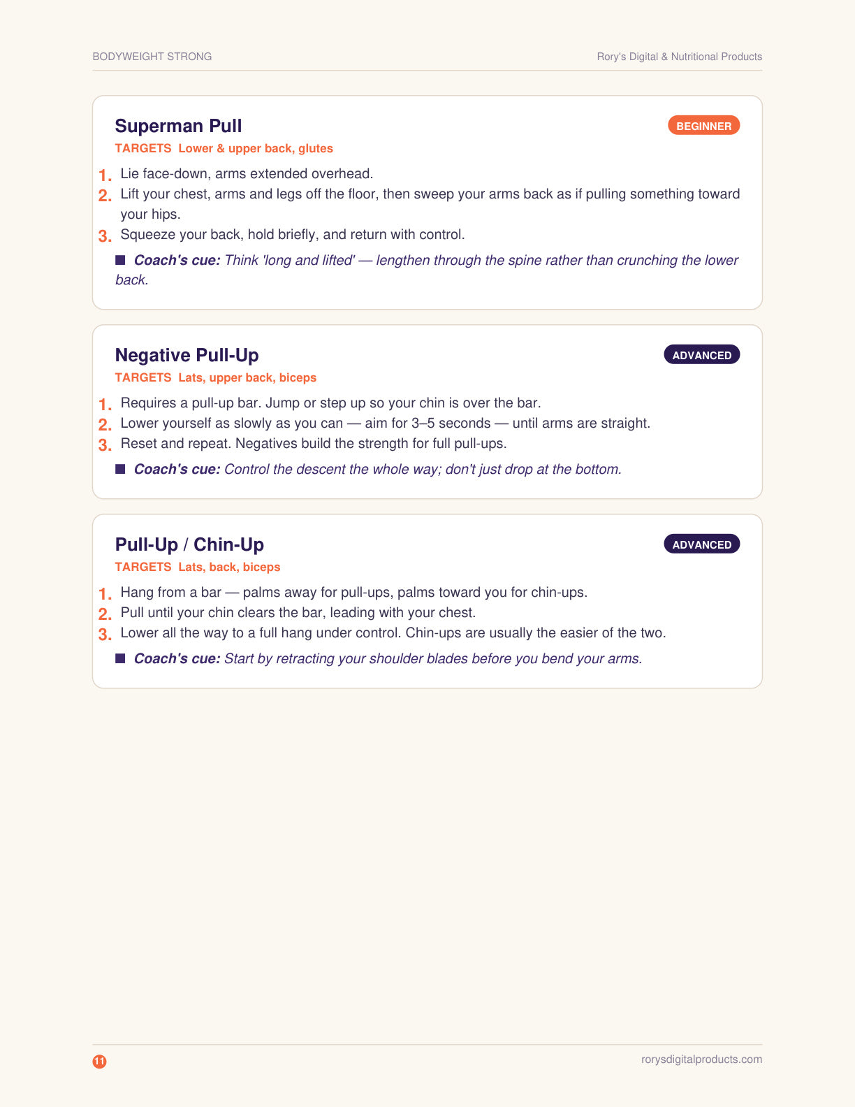 Bodyweight Calisthenics Guide — page 11