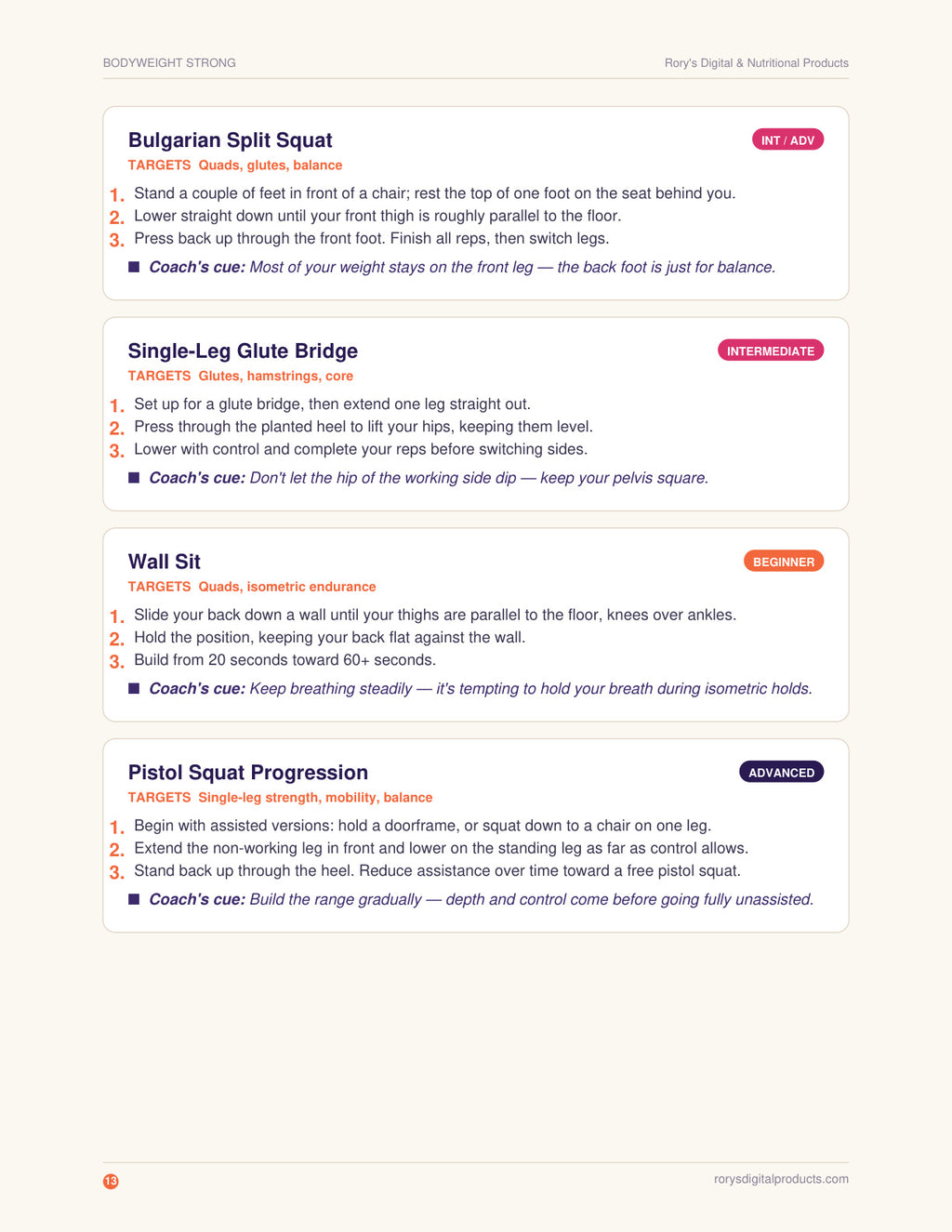 Bodyweight Calisthenics Guide — page 13