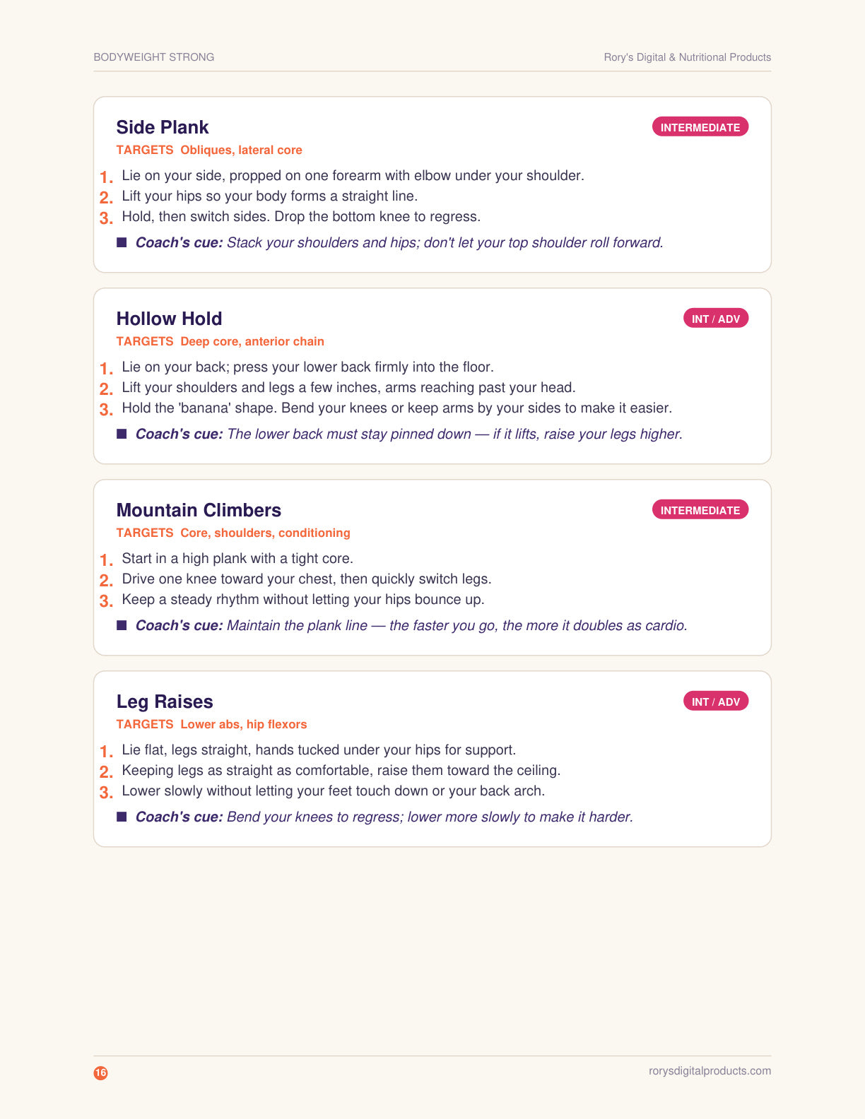 Bodyweight Calisthenics Guide — page 16