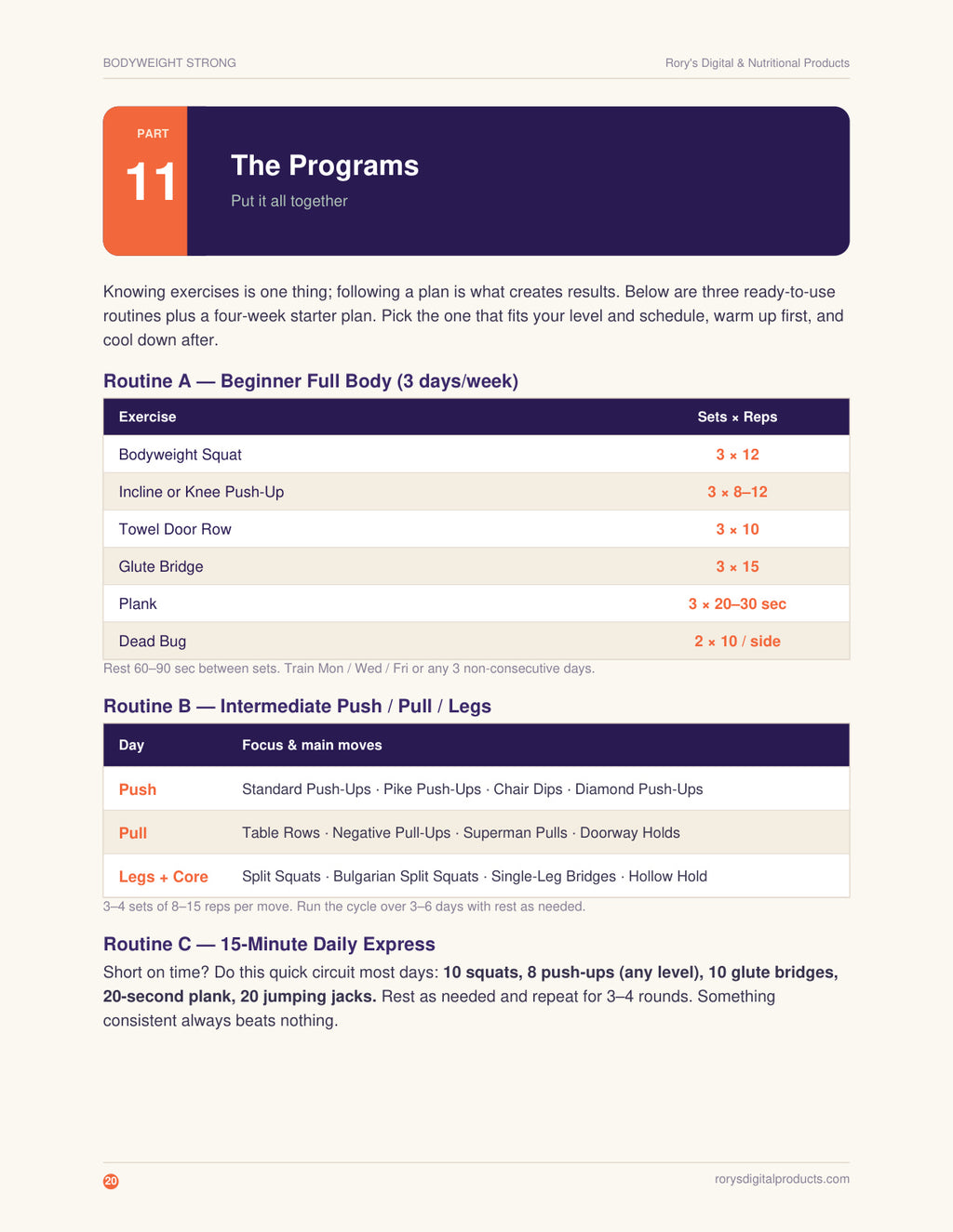 Bodyweight Calisthenics Guide — page 20