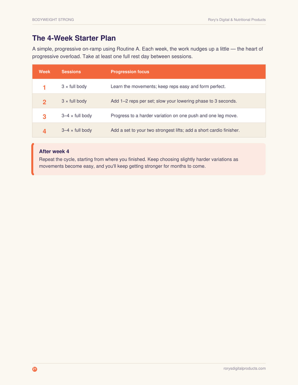 Bodyweight Calisthenics Guide — page 21