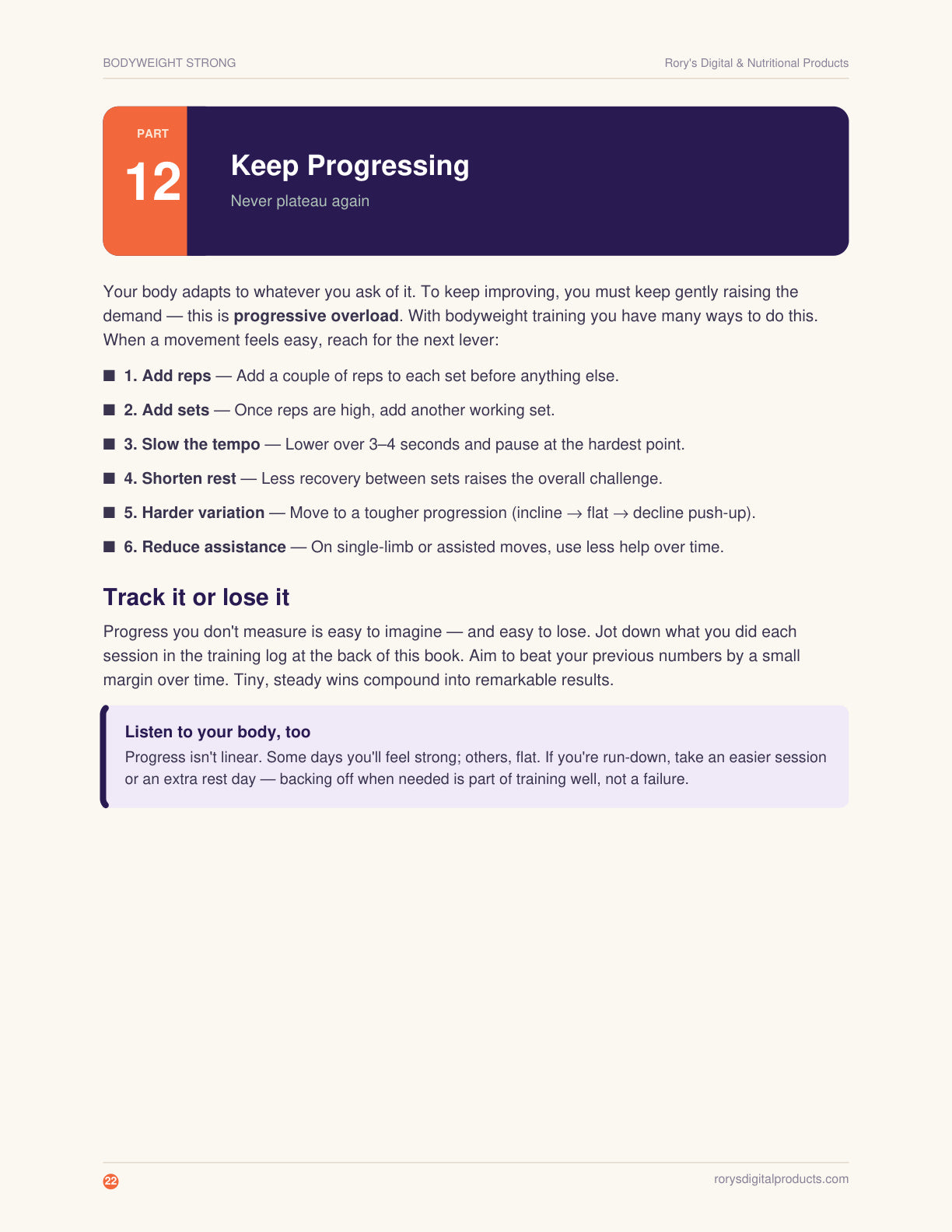 Bodyweight Calisthenics Guide — page 22
