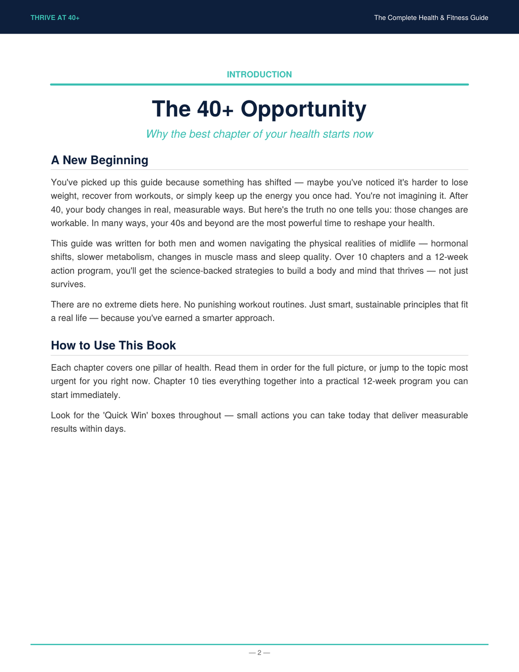 Thrive at 40+: The Complete Health & Fitness Guide (Digital Ebook) - Rory's Digital & Nutritional Products