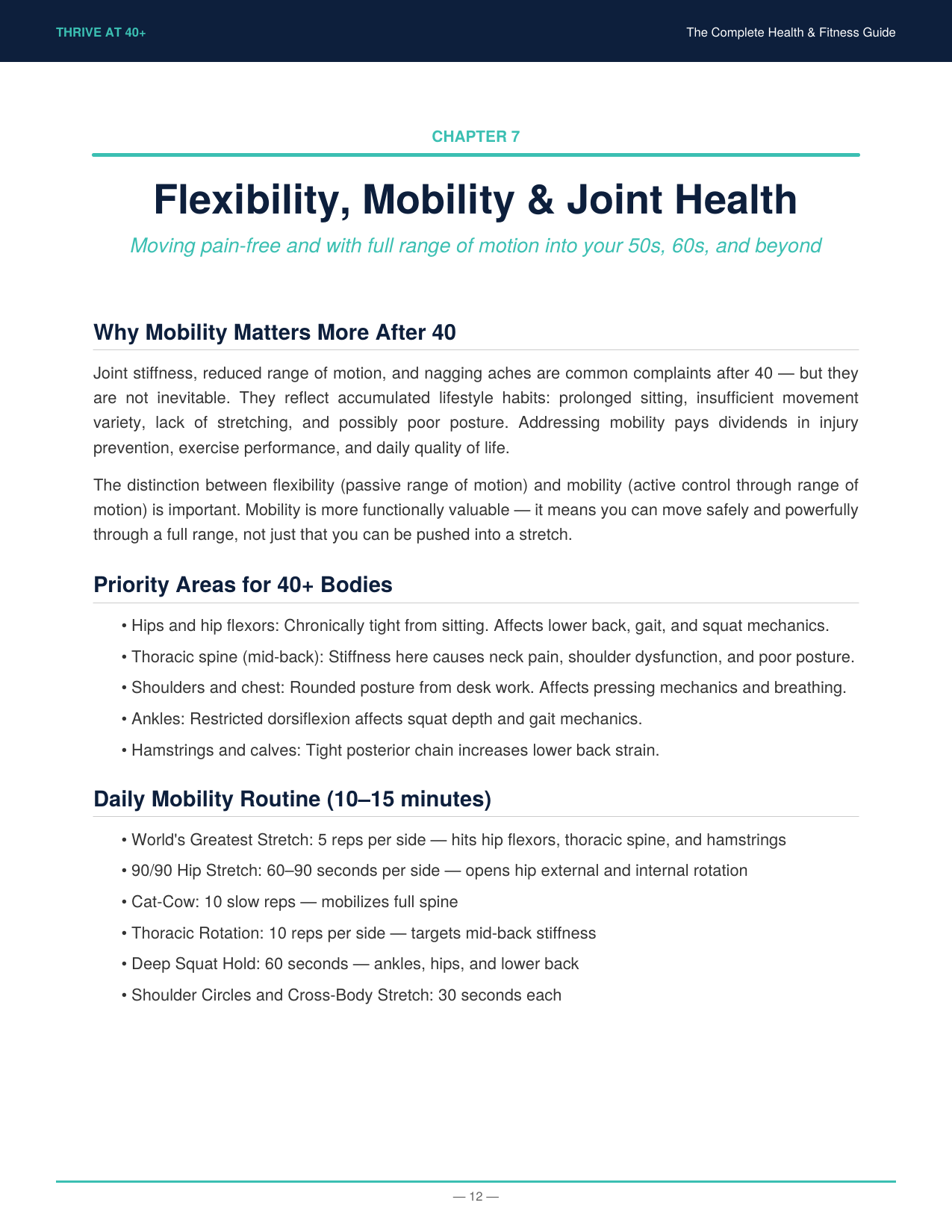 Thrive at 40+: The Complete Health & Fitness Guide (Digital Ebook) - Rory's Digital & Nutritional Products