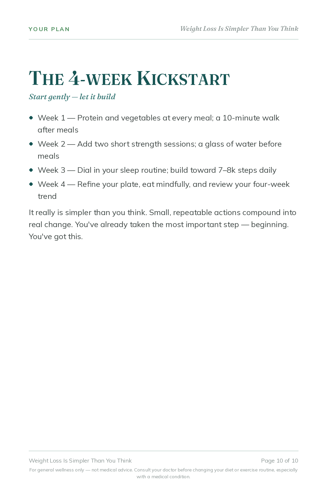 Weight Loss Made Simple — 4-week kickstart plan